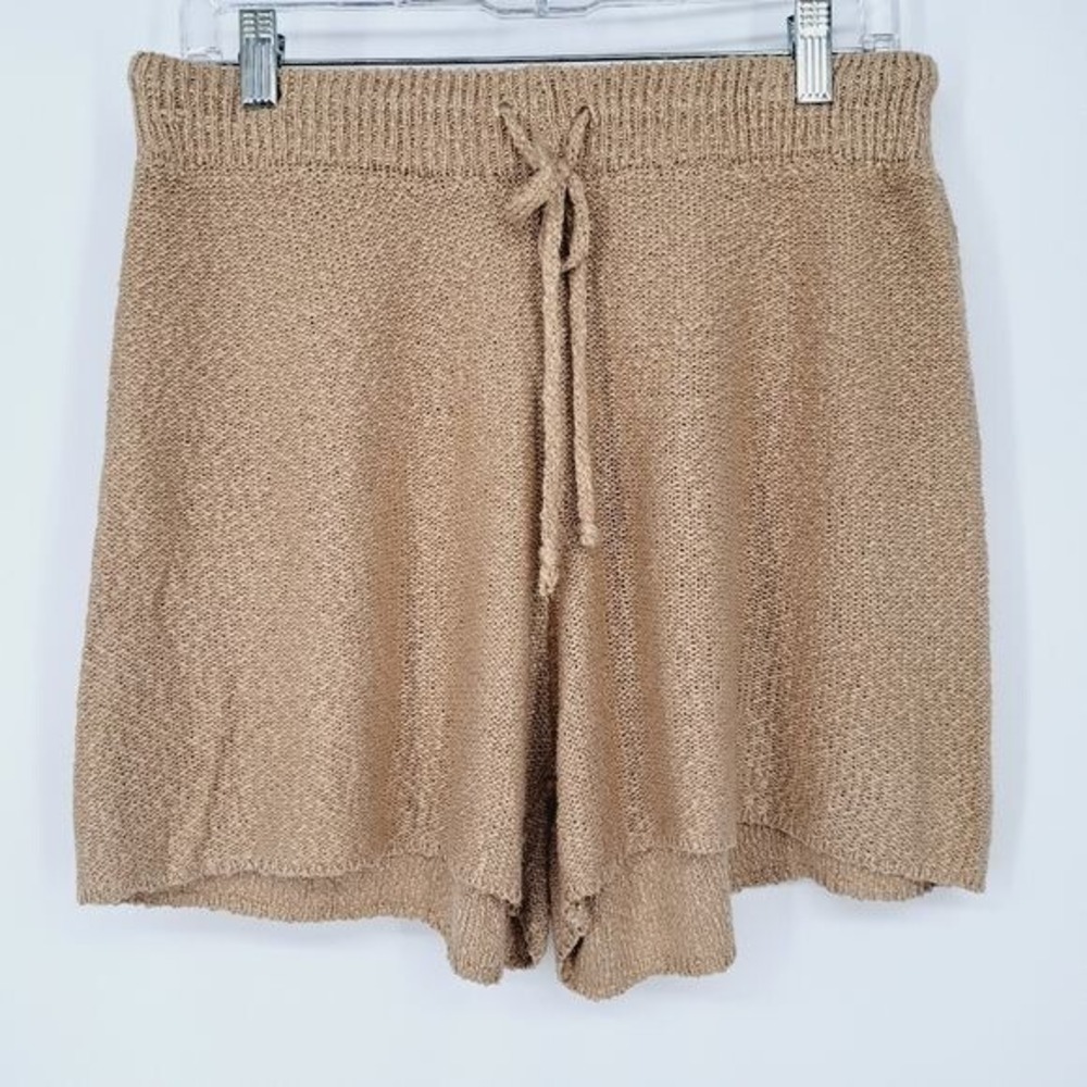 Talulah Soft Knit Lounge Pool Side Shorts in Camel Women's Size 1X